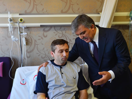 President Gül with Injured Mine Workers in Soma